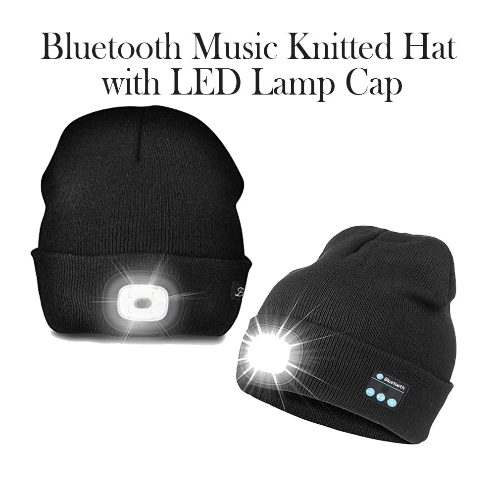 Vibe Geeks Bluetooth Music Knitted Hat with LED Lamp Cap