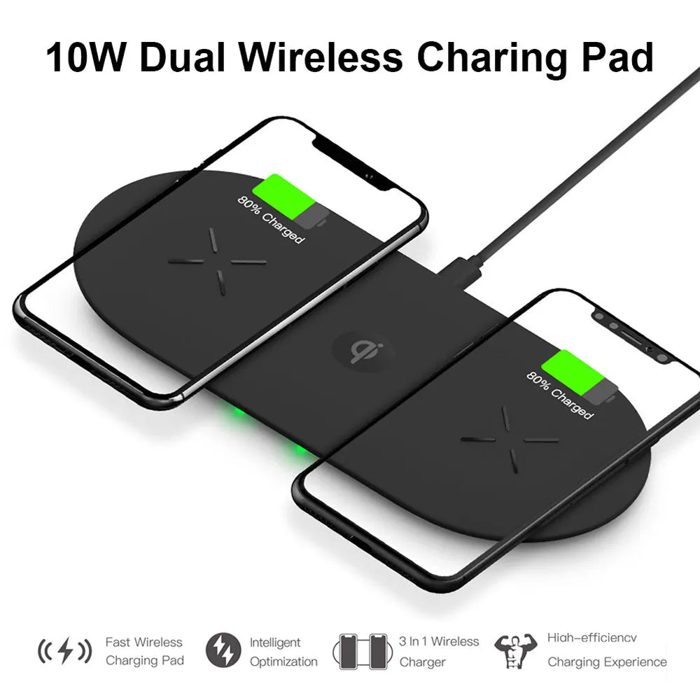 Vibe Geeks 18W 3 - in - 1 Fast Charging Wireless QI Charger