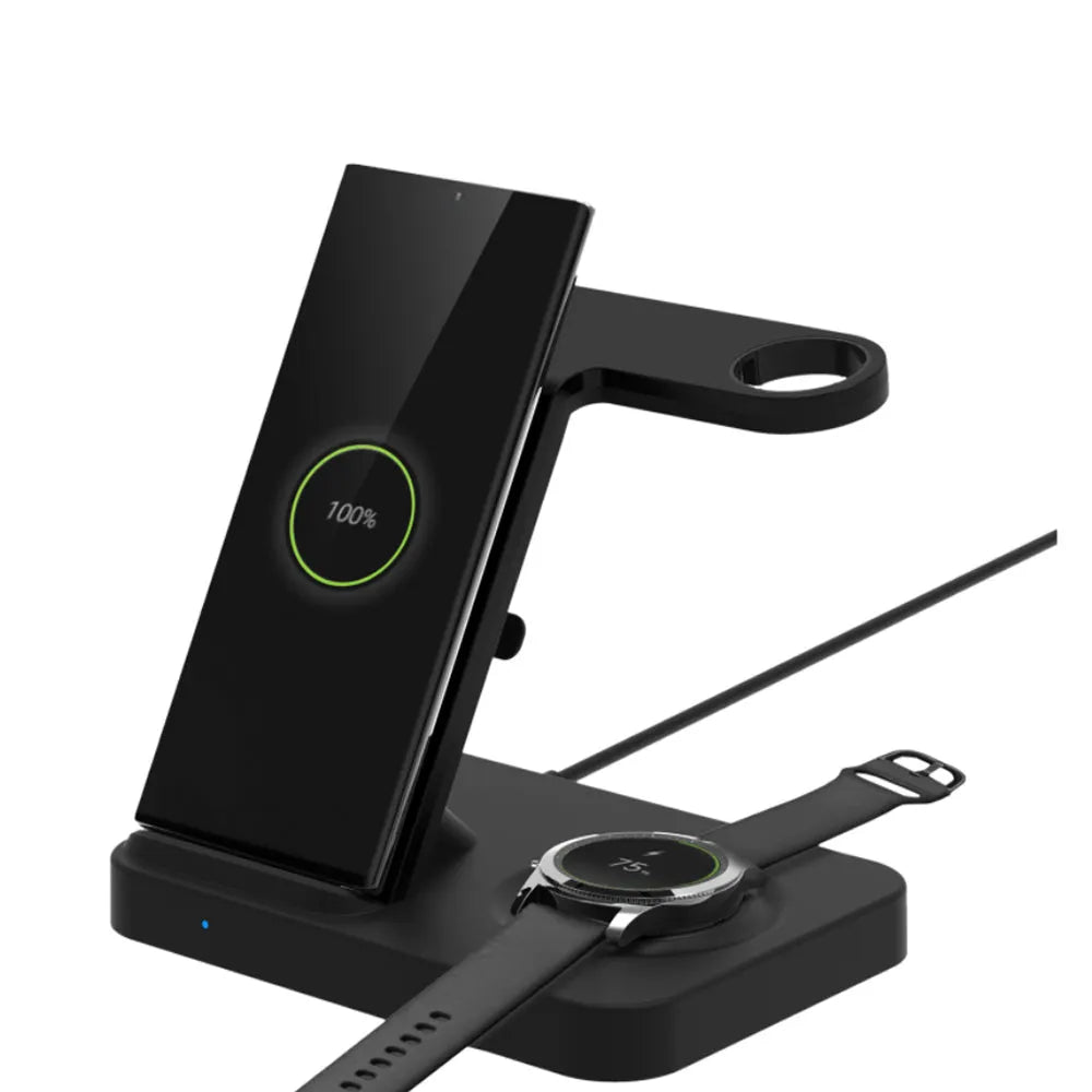 Vibe Geeks 3 - in - 1 Qi Enabled Wireless Charging Station