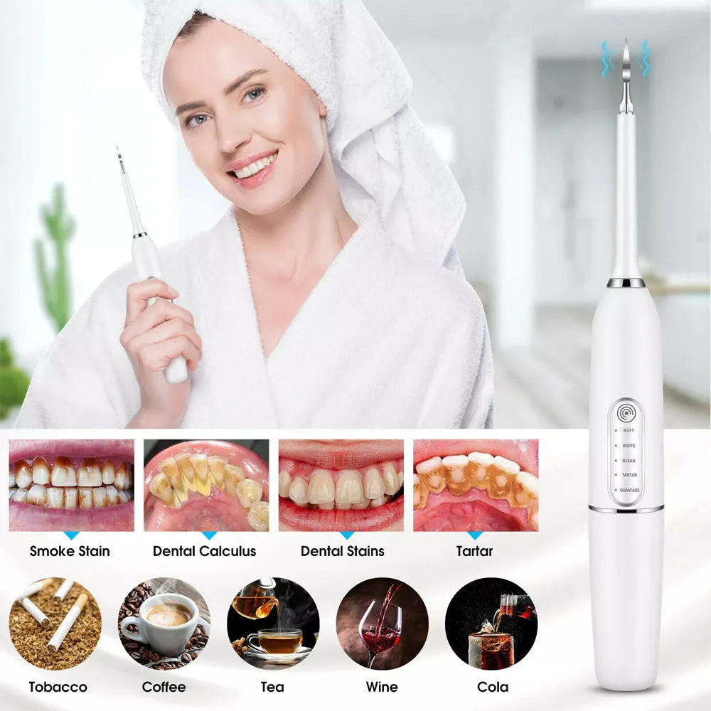 Vibe Geeks Electric Dental Calculus Remover Cleaning Device