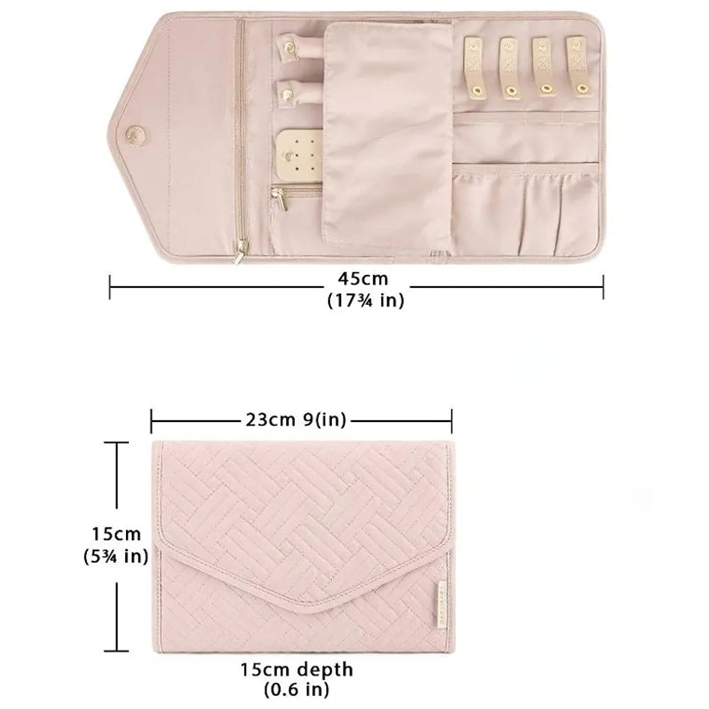 Vibe Geeks Roll Foldable Jewelry Case for Journey Travel