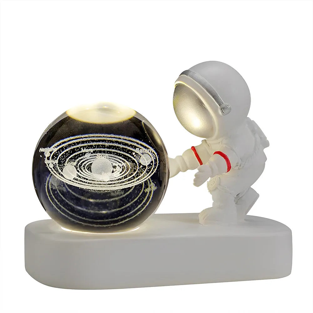 Vibe Geeks Astronaut 3D Crystal Ball Usb Plugged In Night