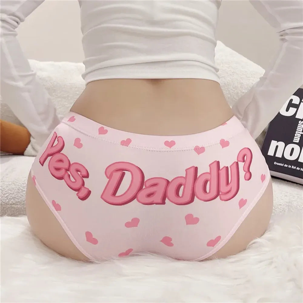 DeanFire Kawaii 3D Panties Women Underwear Yes Daddy Hearts