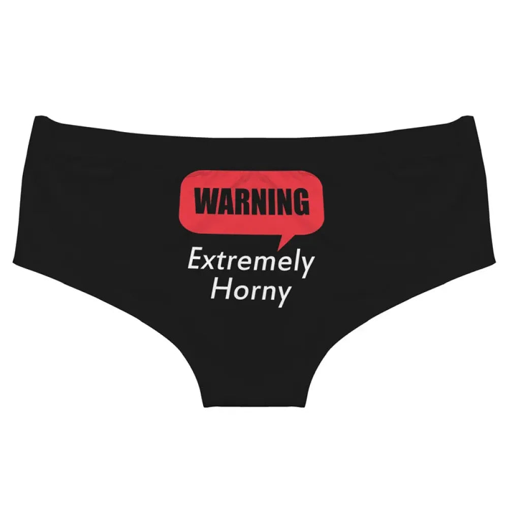 DeanFire WARNING Funny Print Super Soft Low Rise Women’s