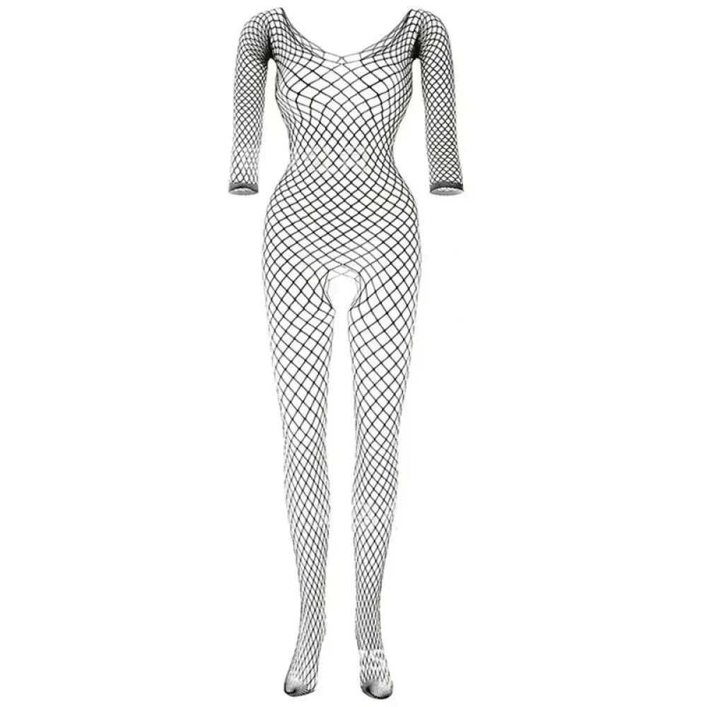 Fishnet Hollow Bodystocking Babydoll Lingerie