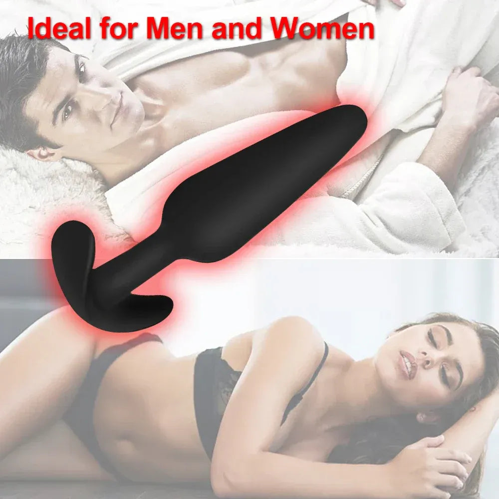 Flexible Silicone Anal Plug for Prostate Stimulation
