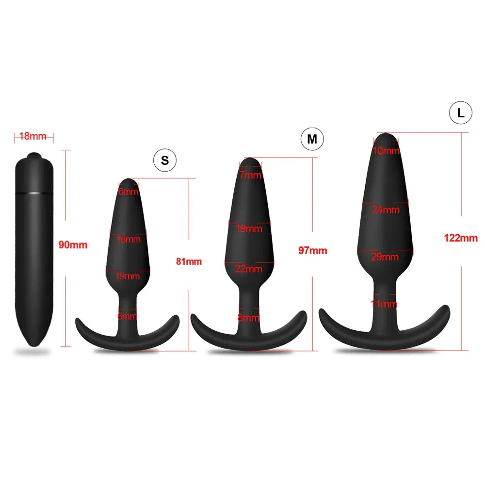 Flexible Silicone Anal Plug for Prostate Stimulation