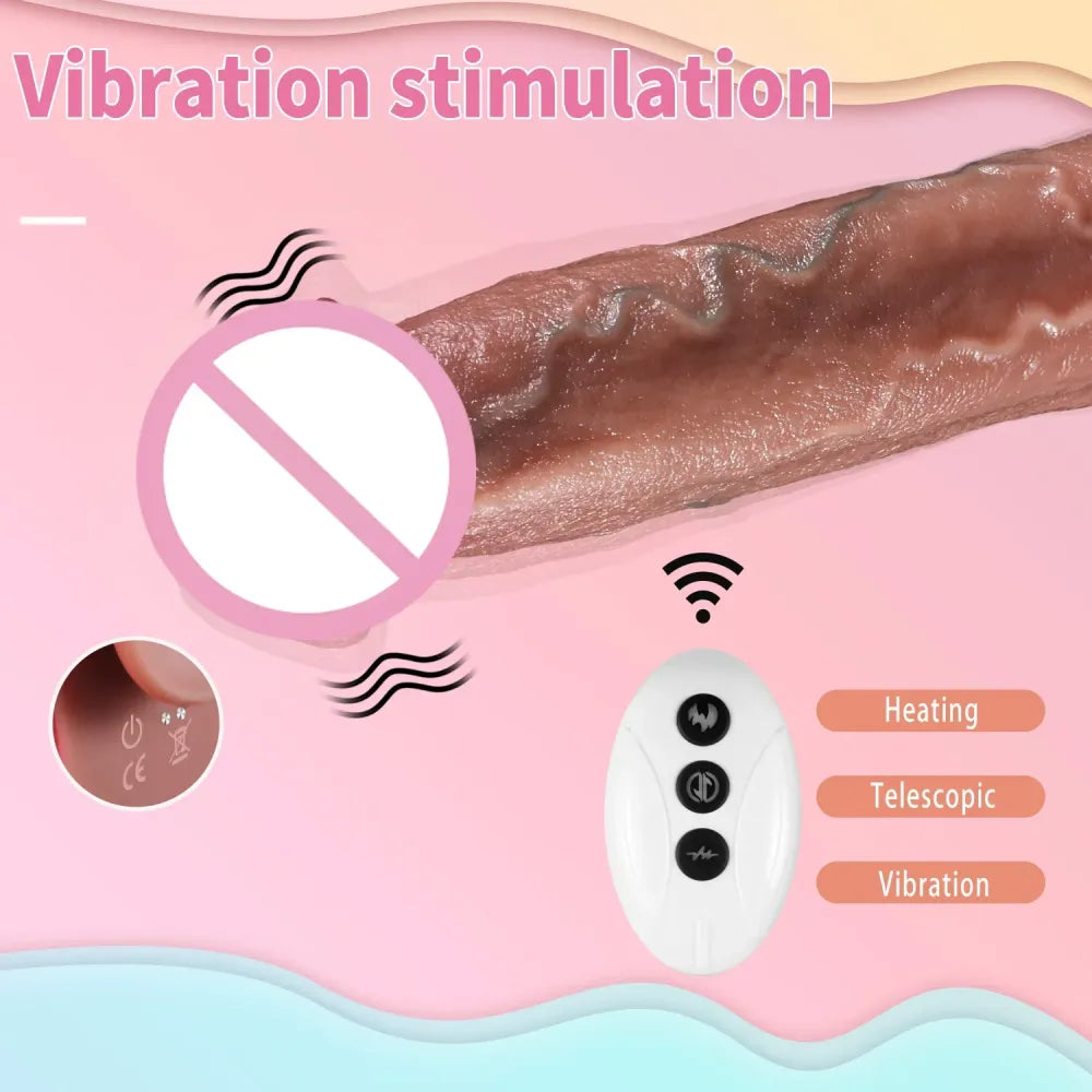 Heated Thrusting Dildo for G-Spot Stimulation