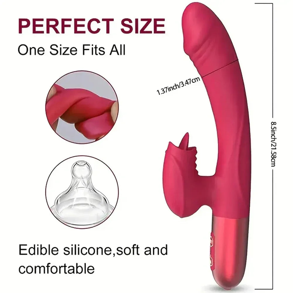 Intense G-Spot Rabbit Vibrator with Clit Stimulator