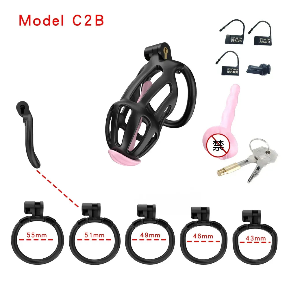 Lightweight Chastity Cage Transparent Plastic Cock Lock