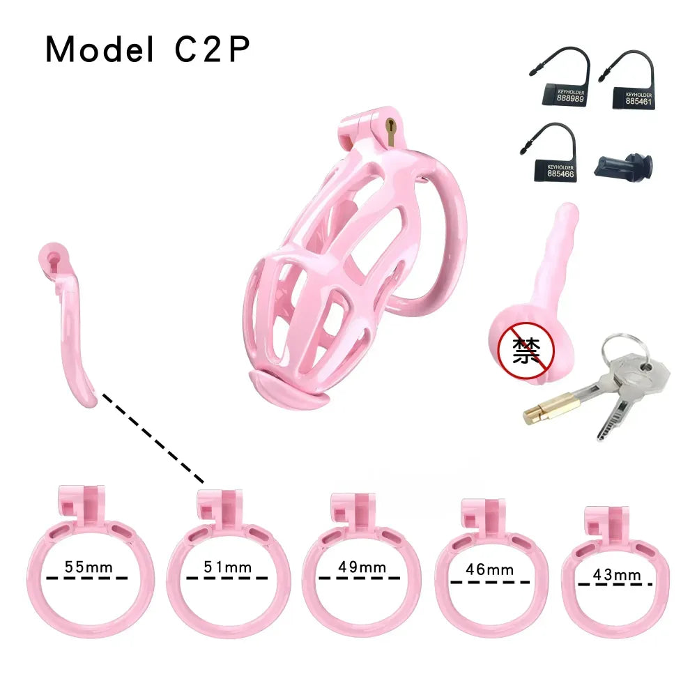 Lightweight Chastity Cage Transparent Plastic Cock Lock
