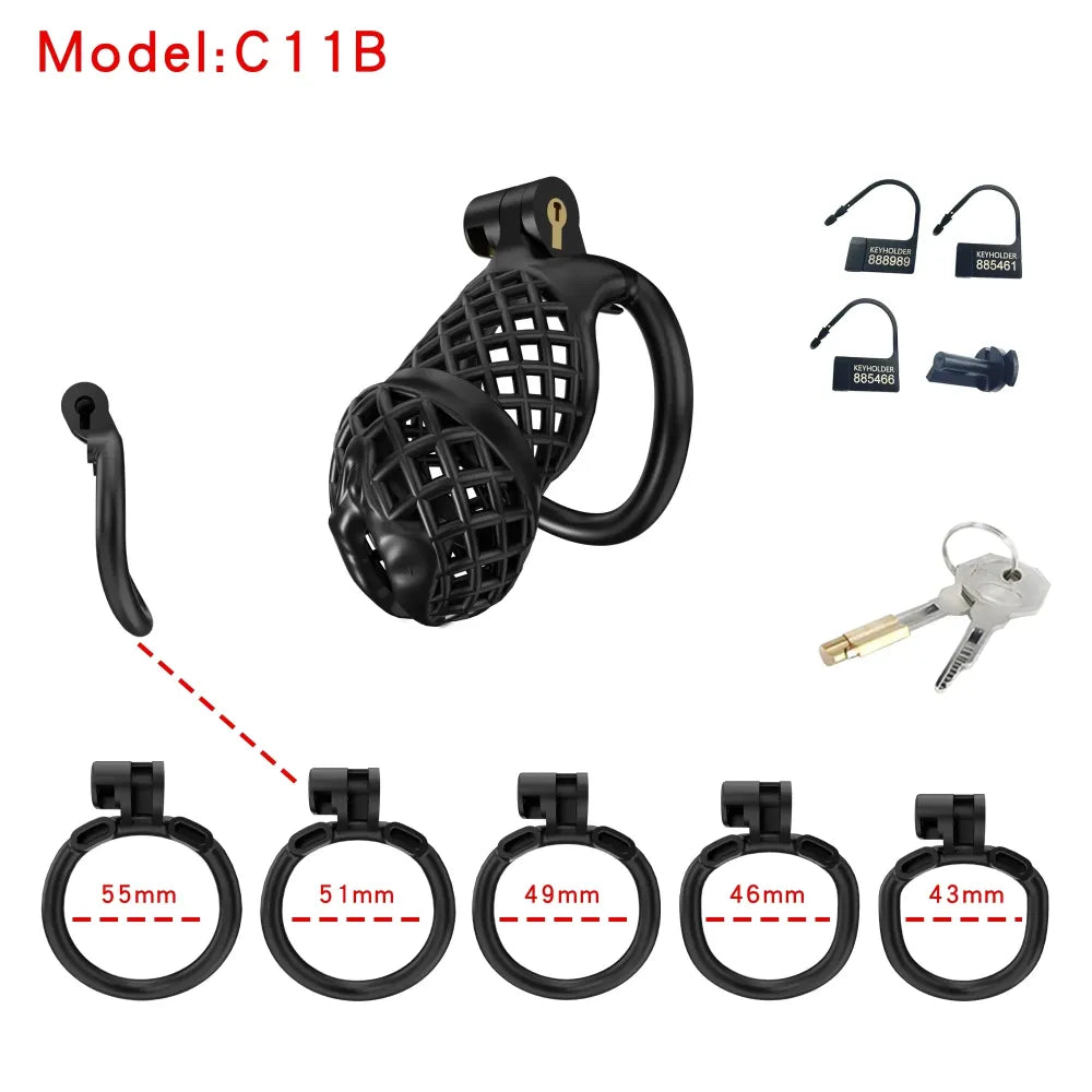 Lightweight Male Chastity Cage Plastic Cock Cage for Men