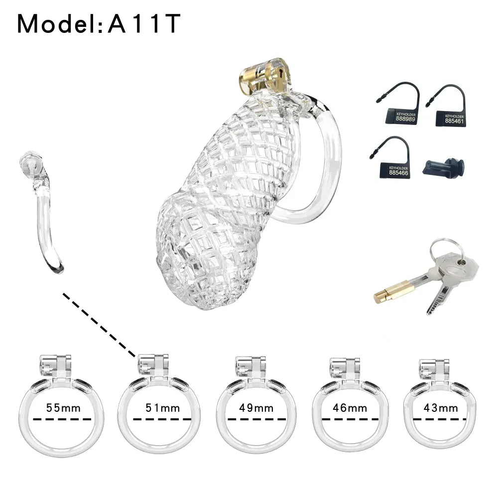 Lightweight Male Chastity Cage Plastic Cock Cage for Men