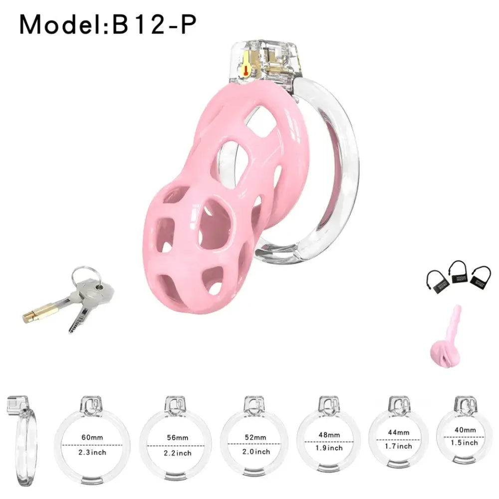 Lightweight Silicone Chastity Cage For Men Cock Lock Gay