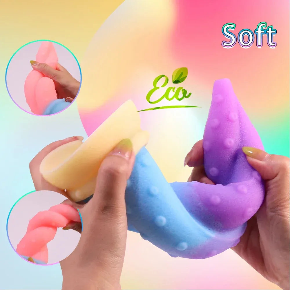 Luminous Tentacle Dildo - Realistic Silicone Anal Plug