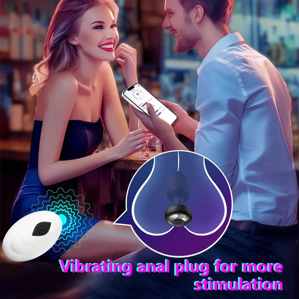 Remote Control Vibrating Anal Plug For Pleasure