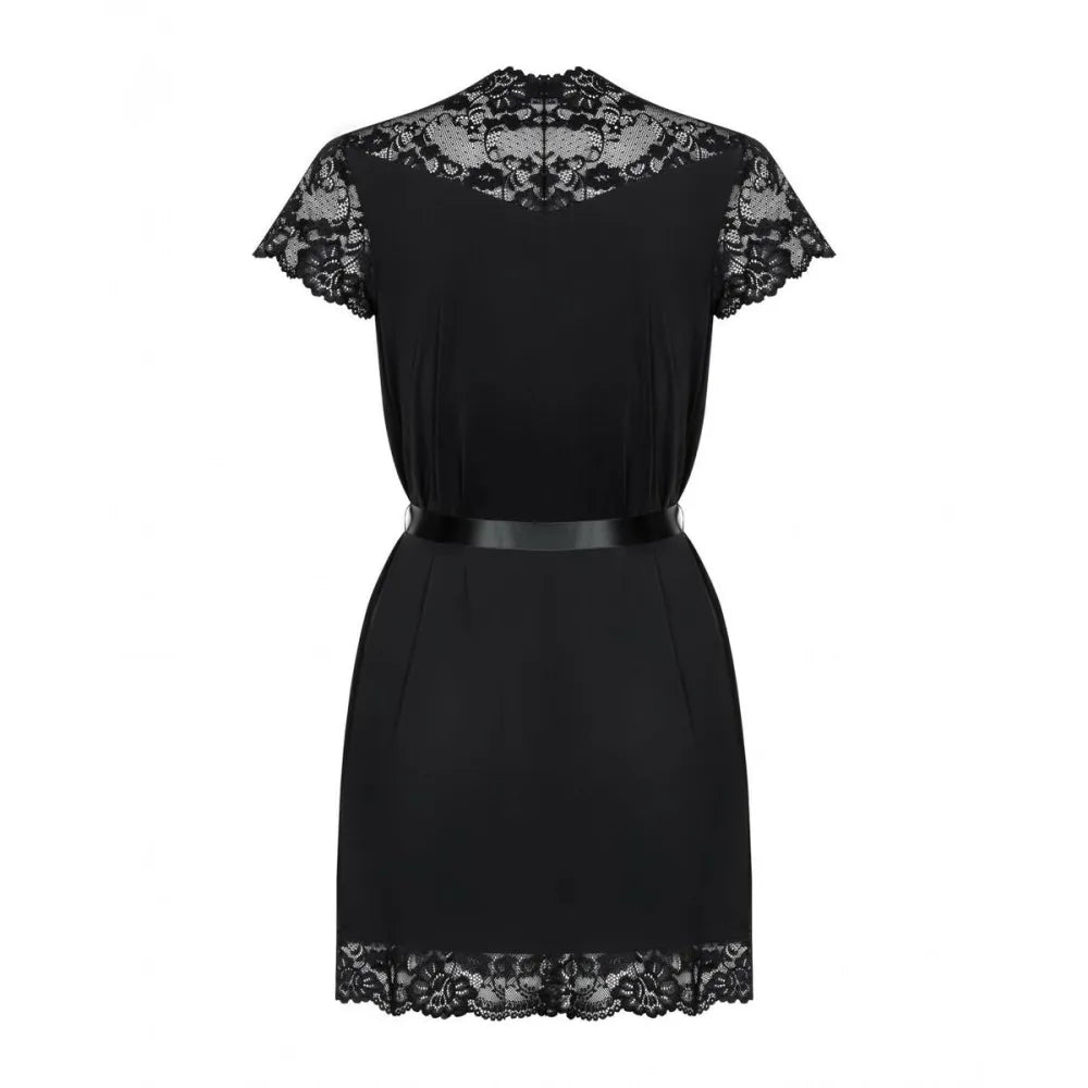 Robe By Obsessive Peignoir Black L/Xl
