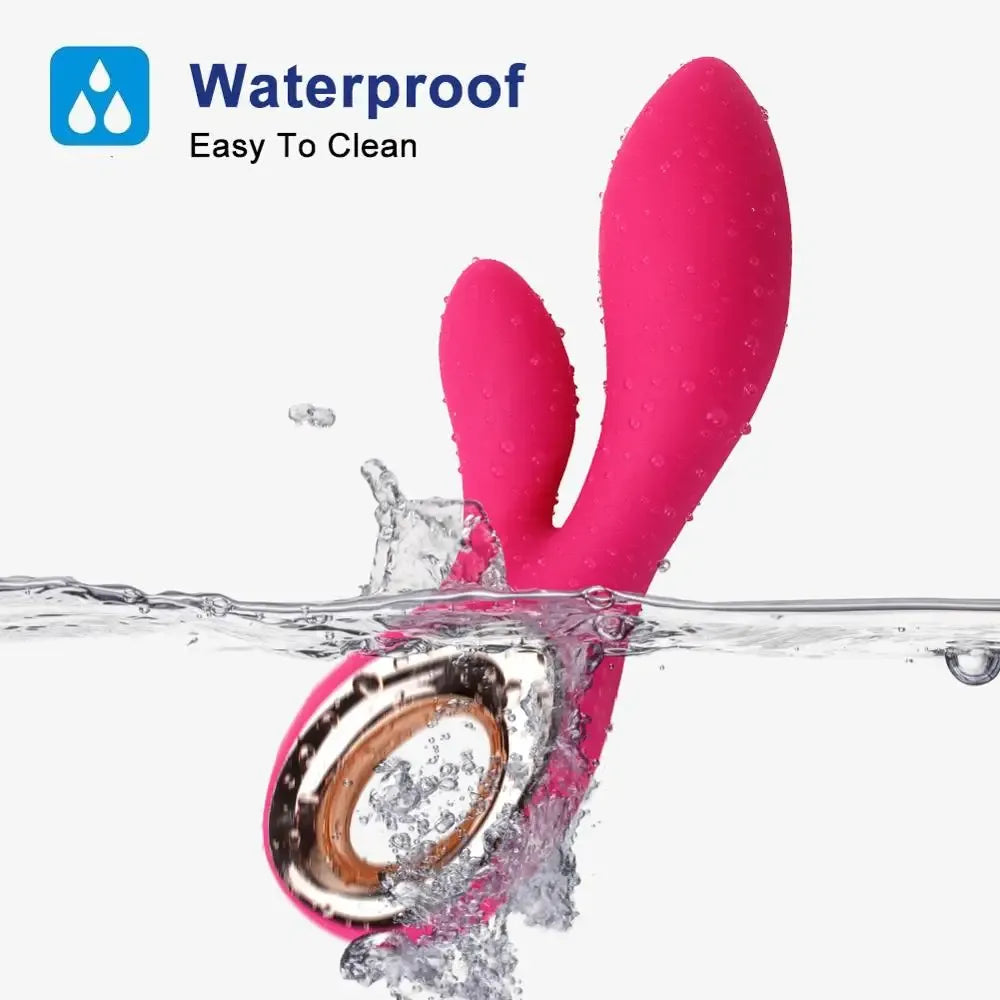 Silicone Rabbit Vibrator For Women G Spot & Clit Stimulation