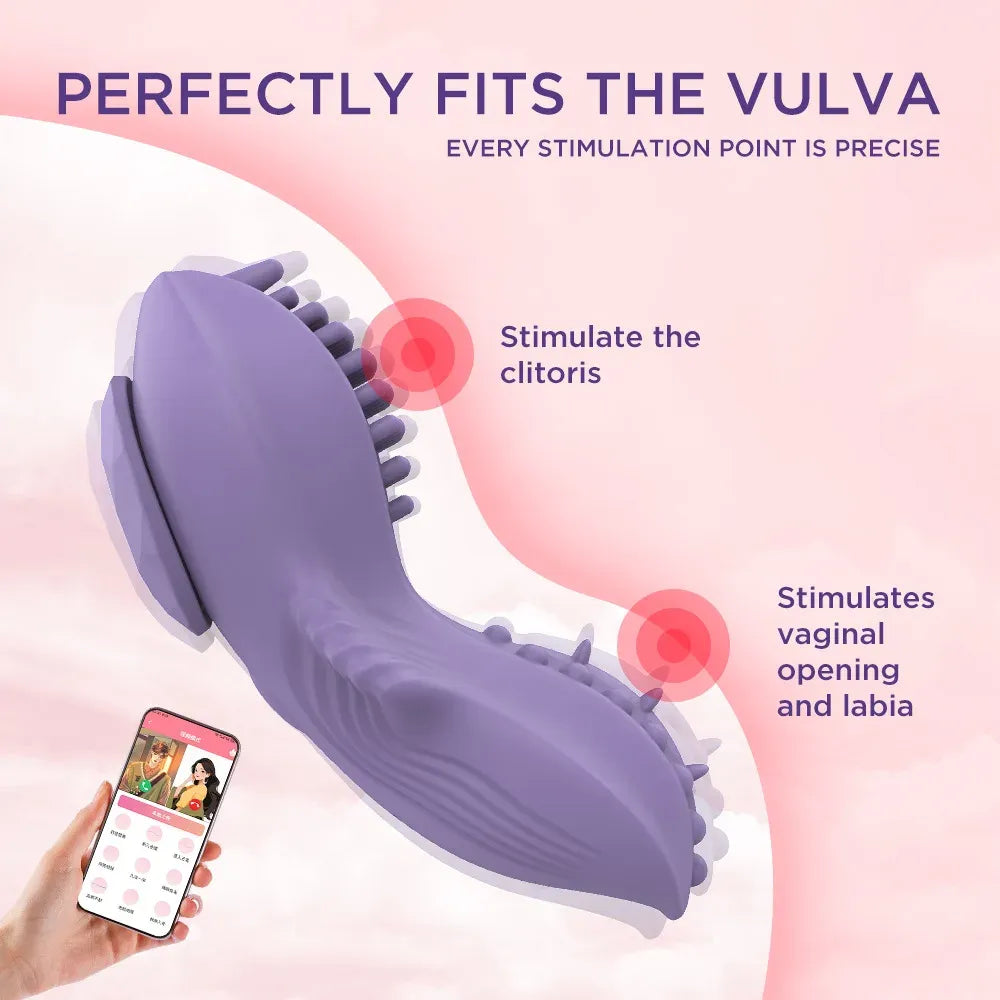 Smart Wearable Vibrator With Magnetic & App Dual