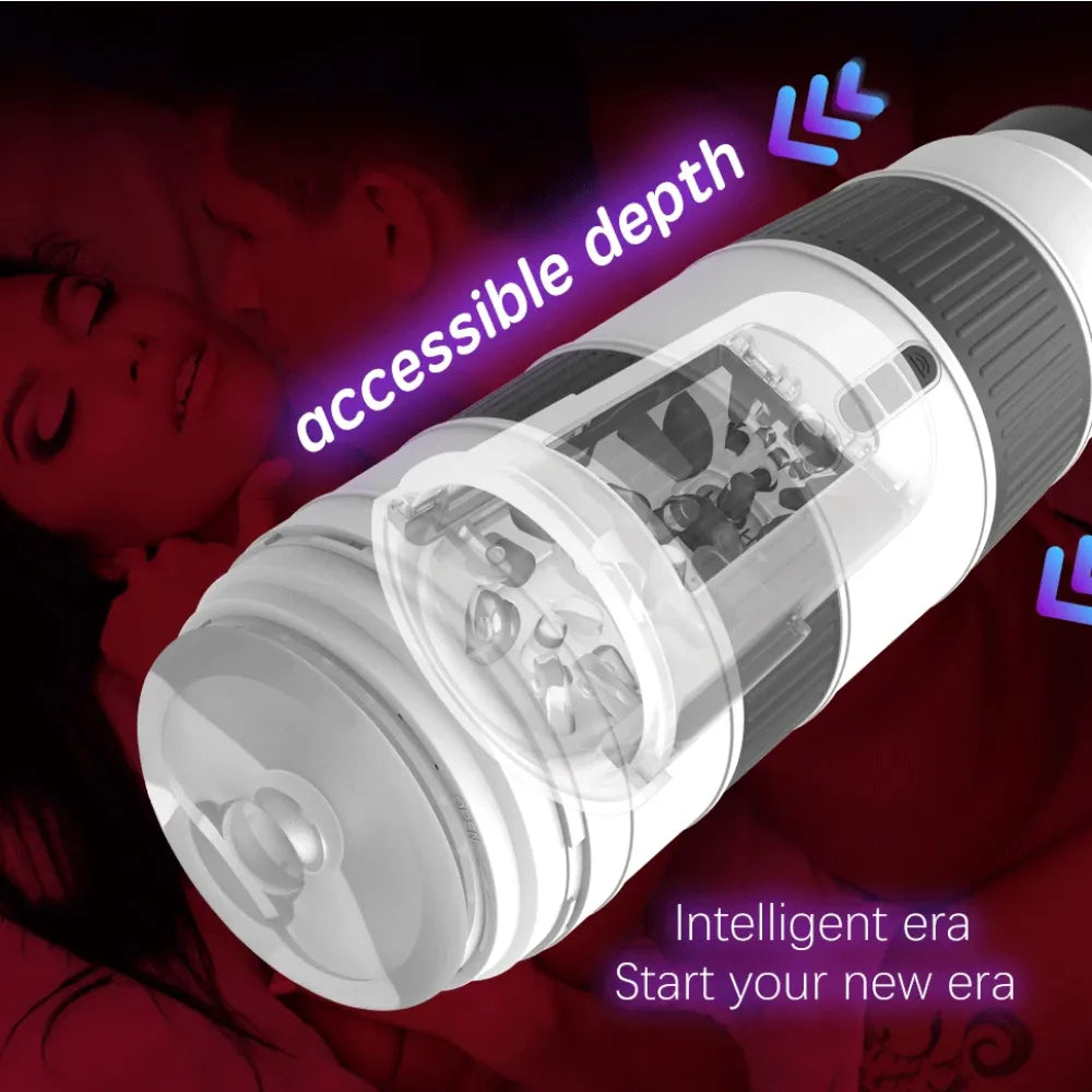 Telescopic Sucking Masturbator Cup Thrusting & Rotating